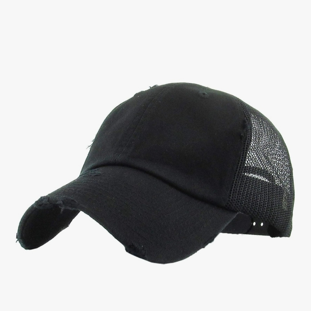 Vintage Washed Distressed Cotton Dad Hat Baseball Cap Adjustable Polo Trucker